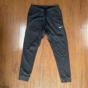 Nike White Logo Big Kids Gray Black Drawstring Jogger Sweatpants Size Medium